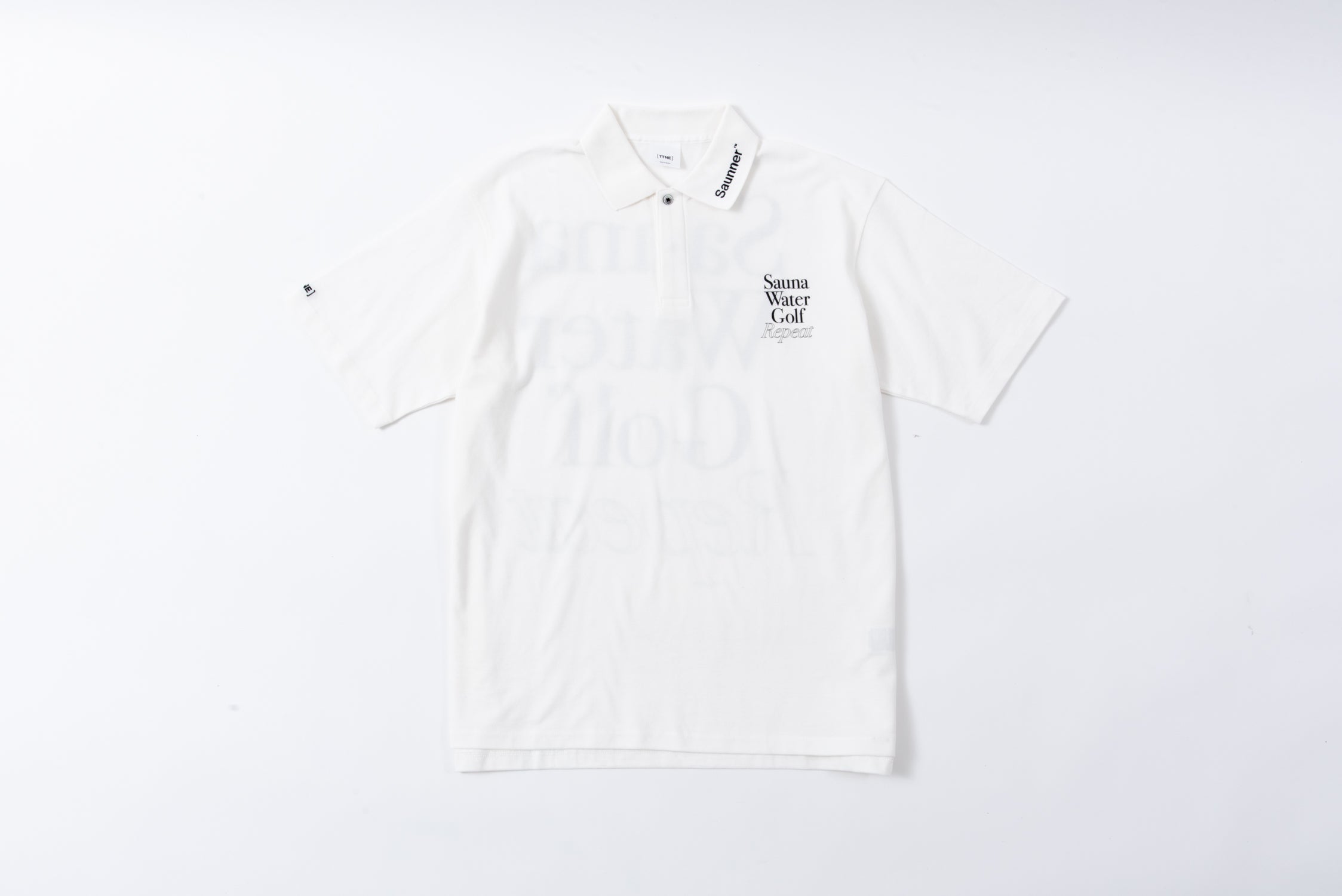 “Sauna Water Golf Repeat” Polo Shirts - White