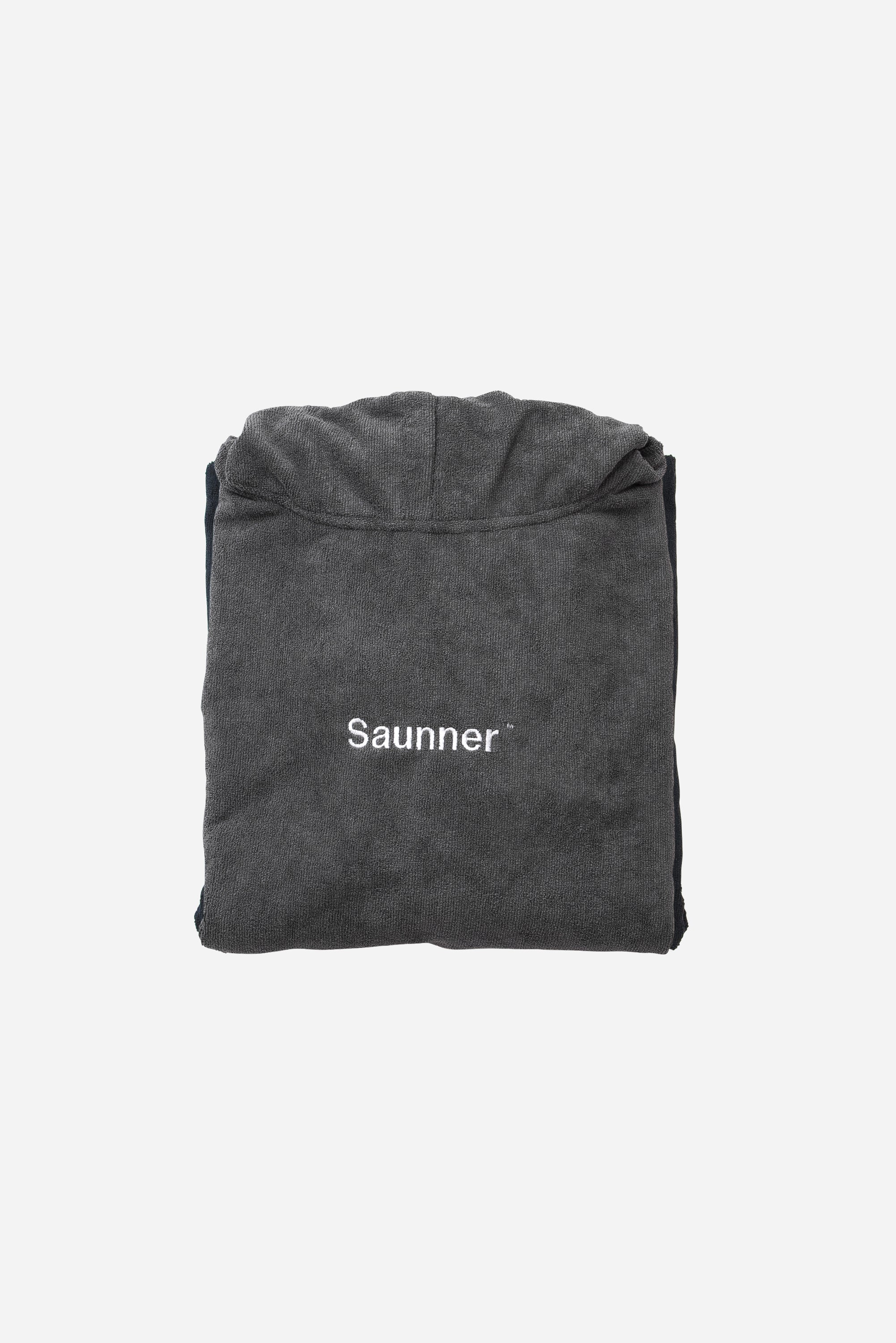 Saunner™️ Logo Hoodie Poncho Gray