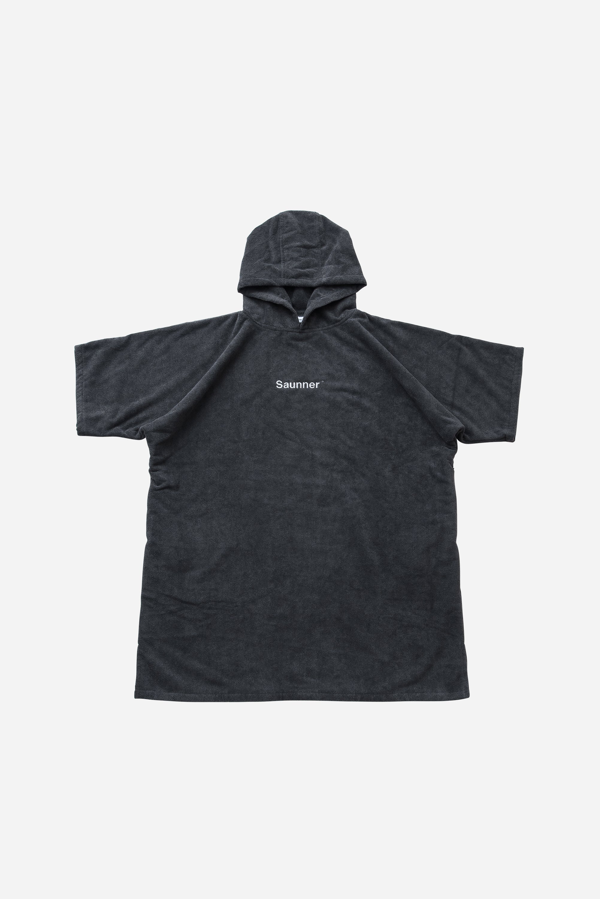 Saunner™️ Logo Hoodie Poncho Gray